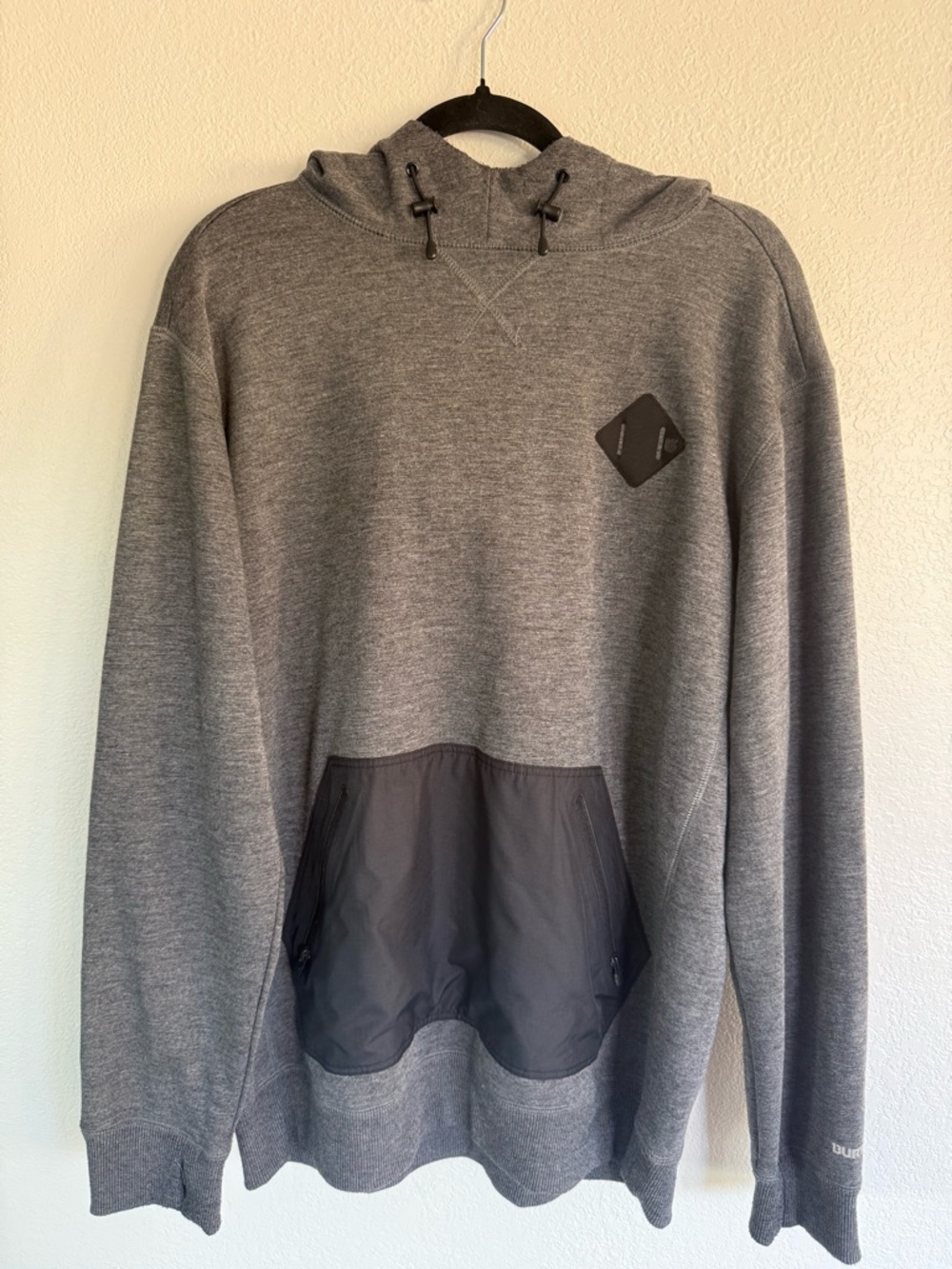 Burton Gray Hoodie with Black Trim
